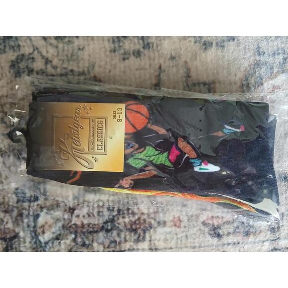 HGC FRESH PRINCE HE IS ON FIRE SOCKS,BLK,RED,9-13, NWT - Picture 1 of 1